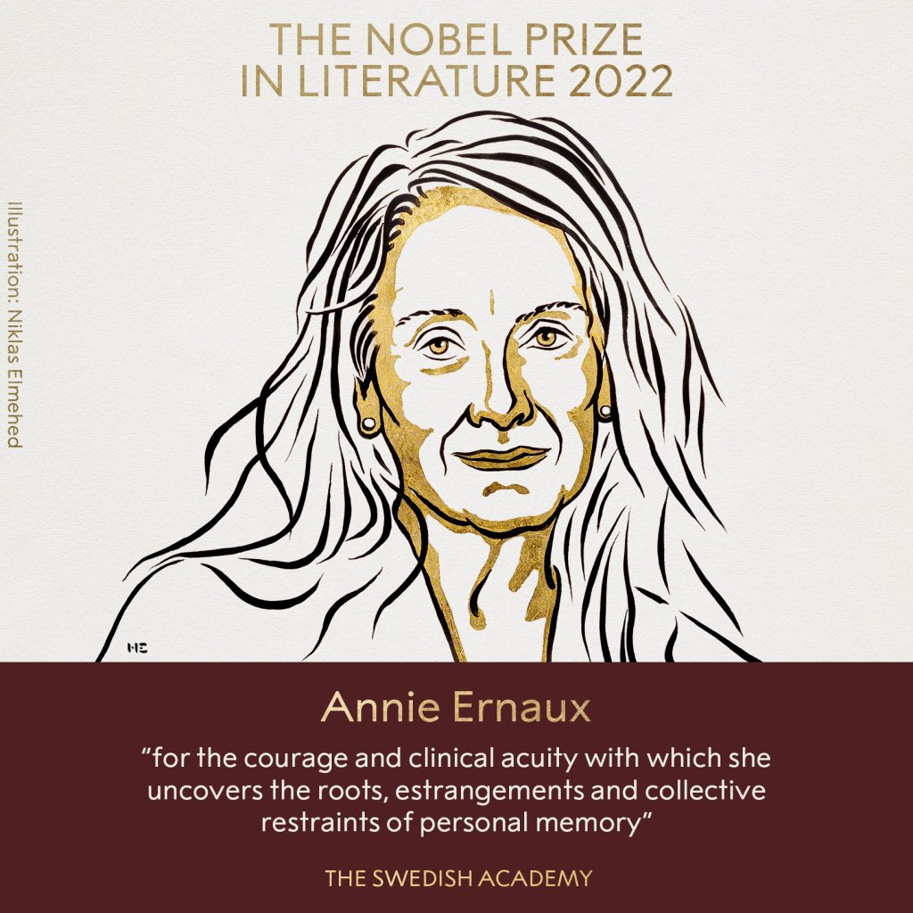 Annie Ernaux laureatkÄ… Literackiej Nagrody Nobla 2022